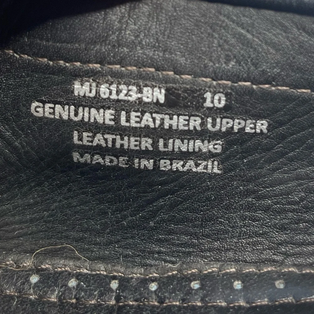 Marc Joseph MJ 6123 8N black all leather driving loafer. Size 10 made in Brazil